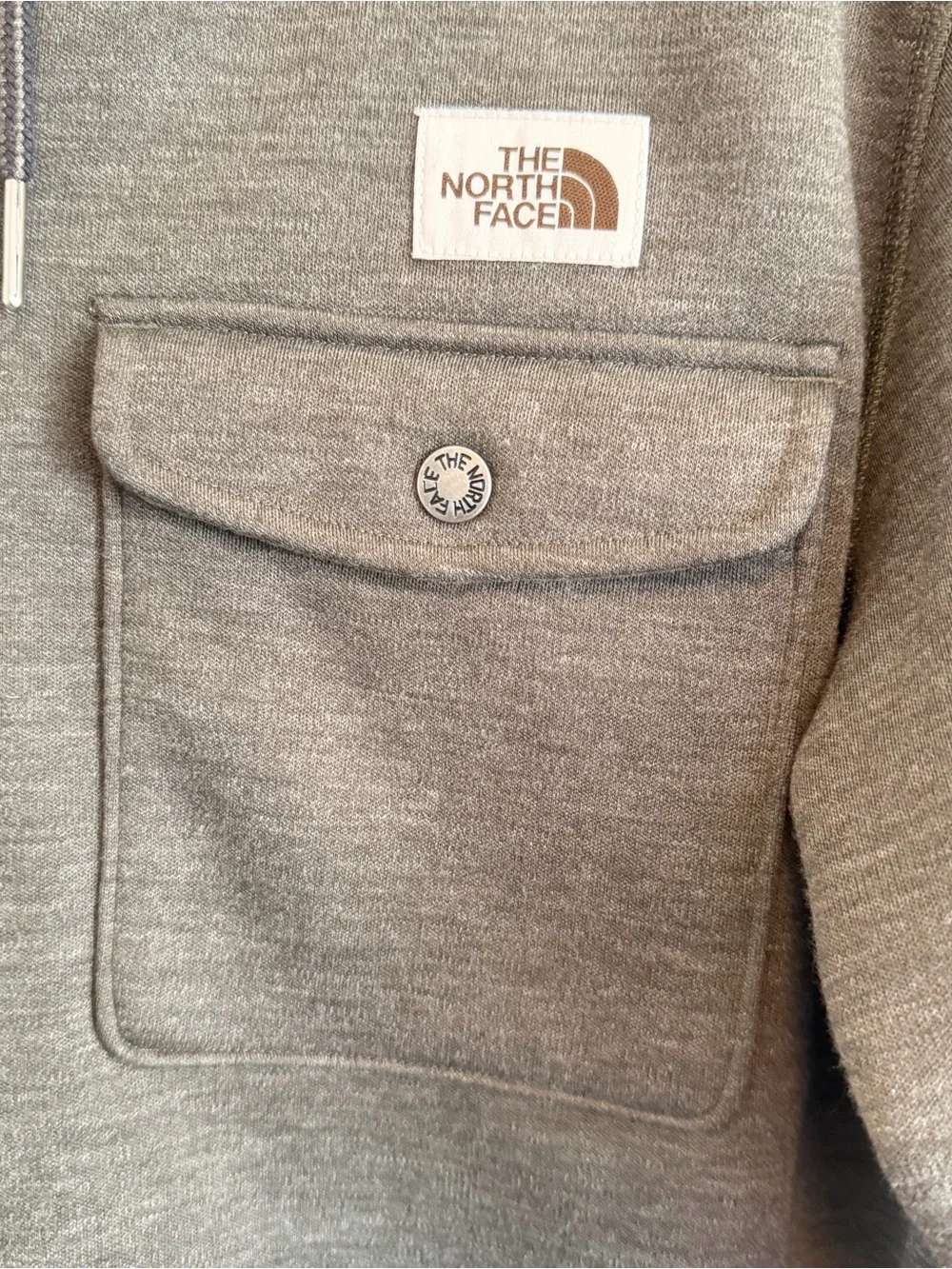 The North Face Sherpa Lined Hoodie Jacket Olive Green Mens Size Large L